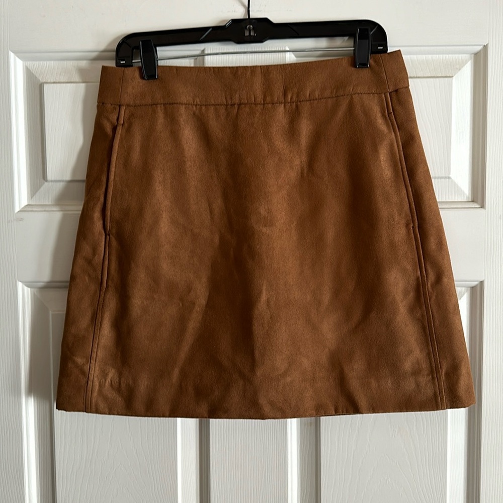 J Crew Faux Suede Mini Skirt